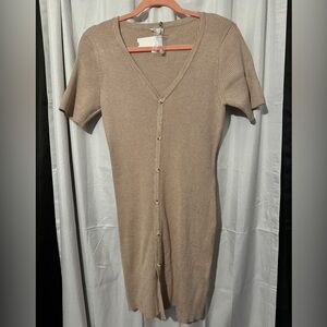 Women’s V-neck Short Sleeve Bodycon Dress